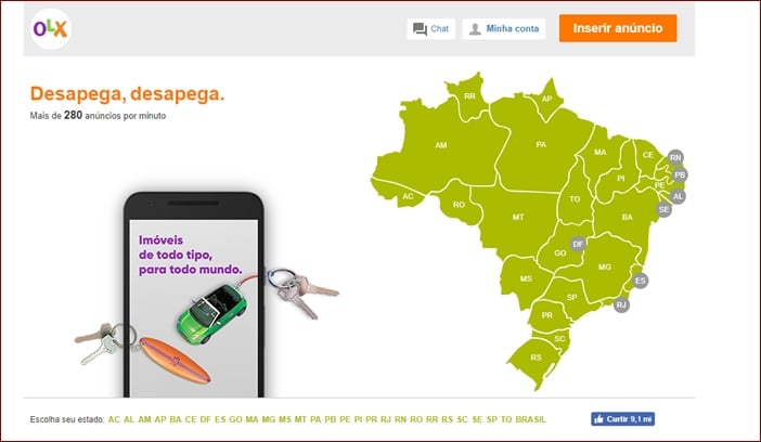 sites como o Mercado Livre