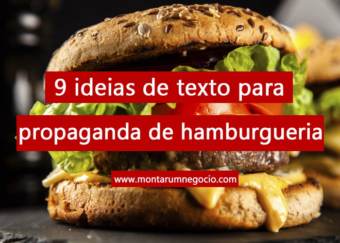 Texto para propaganda de hamburgueria