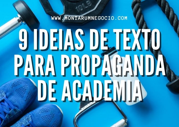 Texto para propaganda de academia