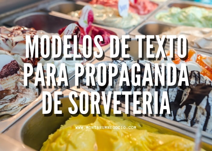 Texto de propaganda de sorveteria