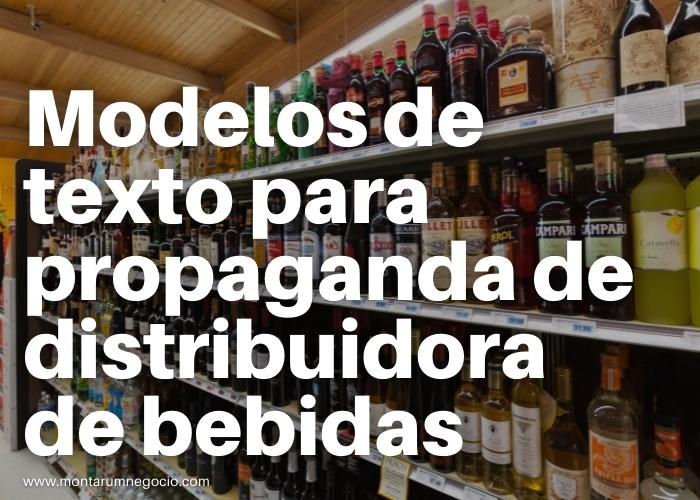 Texto de propaganda de distribuidora de bebidas